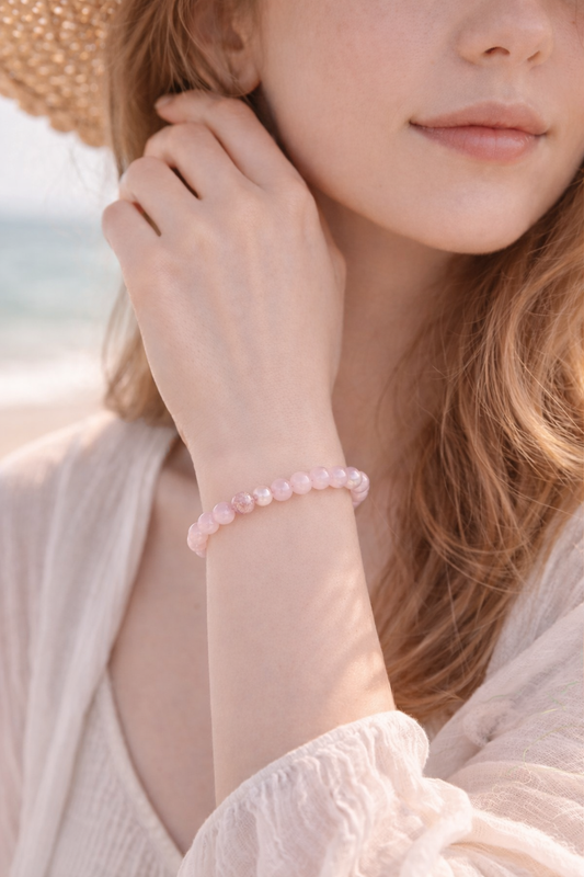 IN.CELESTIAL Rose Quartz Harmony Bracelet 8mm beads